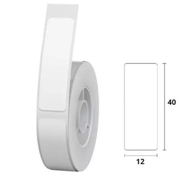 Imagem de 1- ROLO DE ETIQUETA NIIMBOT 12X40 COR: BRANCO - 160 ETIQUETAS PARA IMPRESSORAS D11/D101/D110