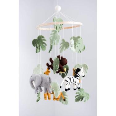 Imagem de Móbile de Bebê Nivas - Animais da Selva - Tema Safari