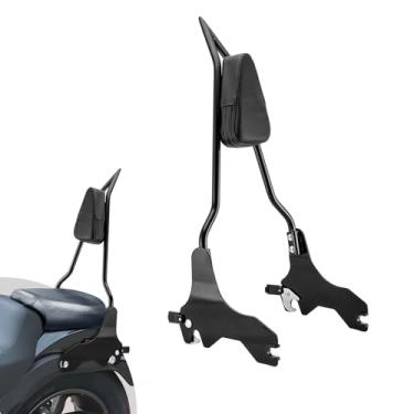 Imagem de Wsays 24.5" Tall Sissy Bar Detachable Rear Passenger Backrest Quick Release Compatible with Softail FLSB,FXLR,FXLRS and FXLRST 2018-2025, Gloss Black