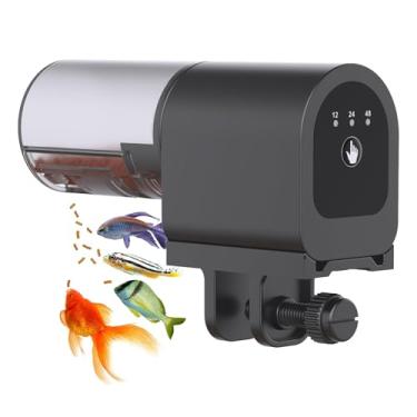 Imagem de Alimentador Automático de Peixes Digital, 50g Capacidade Alimentador de Peixe com Temporizador para Aquario para Peixes