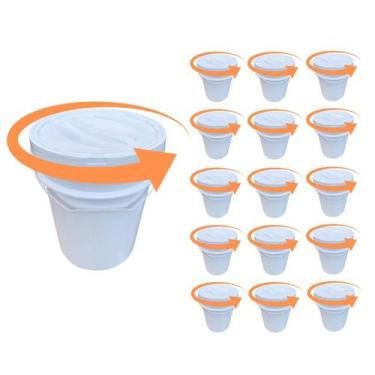 Imagem de Balde Para Óleo De Melaleuca 20L E Tampa Rosca - Kit 15 Pçs - Nastripa
