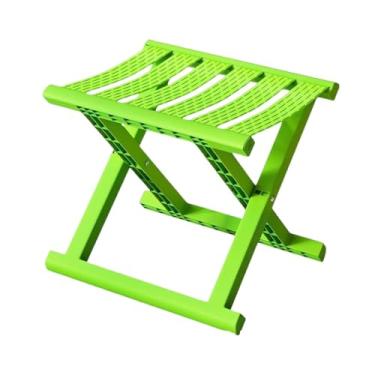 Imagem de Dynwave Banco dobrável para áreas externas, cadeira de pesca, acessório multifuncional 24x30x24cm para jardim, assento portátil e compacto para viagem, Verde