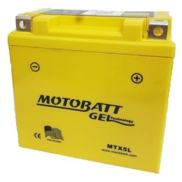 Imagem de Bateria Gel Motobatt Mtx5l 5ah Honda Cg 125 150 160 Ytz6s