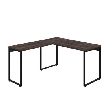 Imagem de Mesa Em L Kuadra Office 135x150x75cm Nogal - Nogal -