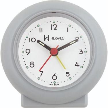 Imagem de Relogio despertador herweg 2611-024 cinza, CINZA