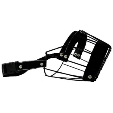 Imagem de Focinheira AMF Para Cães Metal, Polipropileno e Nylon Preto - Tamanho 4