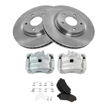 Imagem de TRQ Kit de pastilha de freio e rotor semimetálico compatível com Nissan Sentra 2009-2010