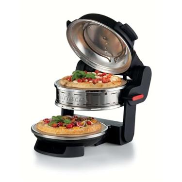 Imagem de Ariete - Forno de pizza duplo 927 Preto, com 2 placas refratárias antiaderentes de 32 cm, 5 níveis de temperatura independentes - máximo de 400 °C, 2 espátulas em aço inox, 2100 W - 220V