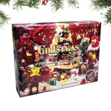 Imagem de Calendário do Advento Pato Natalino,Patos De Contagem Regressiva De 24 Dias Para O Natal Para Crianças | Enfeites Para Meias Brinquedos Para Banho Mochila Necessaire Para Viagem