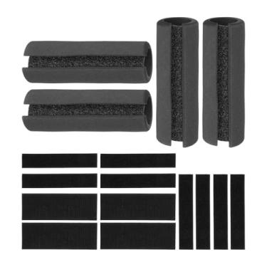 Imagem de Baoblaze 4x Manoplas de espuma de borracha antiderrapantes de 4,25 polegadas para guidão, capa protetora para tubo de levantamento de peso de bicicleta, fácil