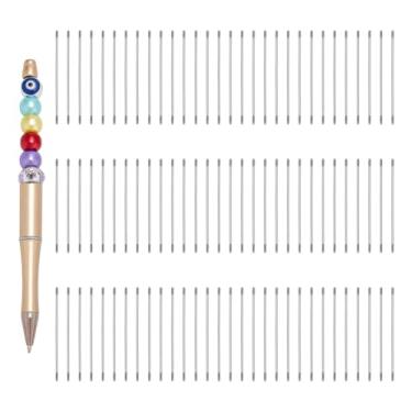 Imagem de FINGERINSPIRE 100 barras de metal em branco para canetas com contas de 7,3 cm x 1,8 mm, hastes de aço inoxidável 304, refil de caneta esferográfica faça você mesmo, peças de reposição para artesanato