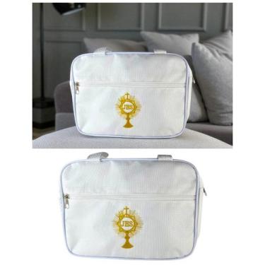 Imagem de Bolsa Porta Bíblia Jesus Eucarístico Branco - FORNECEDOR 24