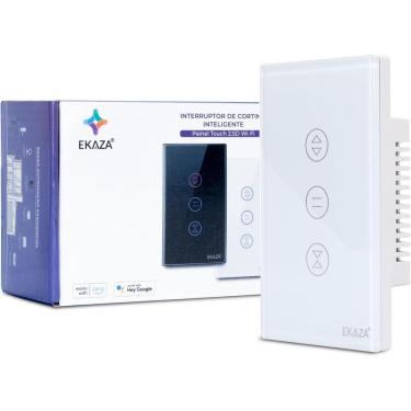 Imagem de Ekaza - Interruptor De Cortina Inteligente Painel Touch 2.5D Wi-Fi, T320-1W