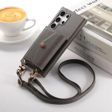 Imagem de Capa tipo carteira transversal para Samsung Galaxy A55 com capa porta-cartões (para Samsung Galaxy A55/verde escuro)