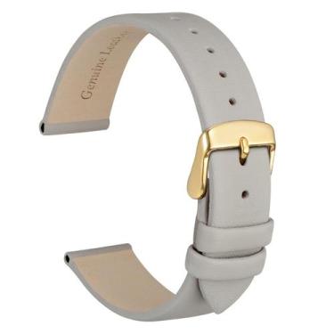 Imagem de Pulseira de relógio WOCCI Elegant Genuine Leather 14 mm de largura da 