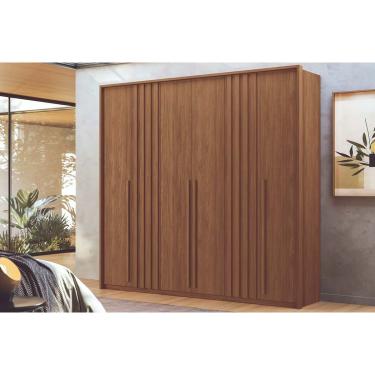Imagem de Guarda Roupa Casal 6 Portas e 4 Gavetas Coimbra Jatobá - Santos Andirá