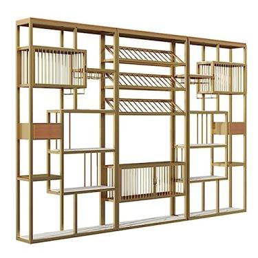 Imagem de TsoLay Estante de metal para livros, prateleira organizadora de vinho, estante aberta do chão ao teto para quarto, escritório e sala de estar