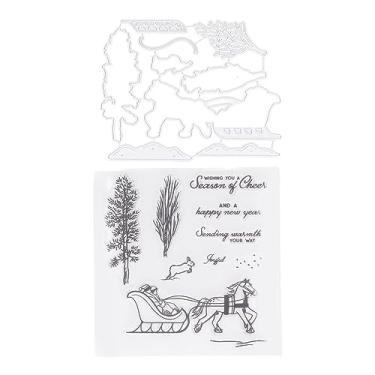 Imagem de Selos e morre Definidos para Fazer Cartão Premium Claro Silicone Selos e morre Corte De Metal Artesanato Suprimentos para DIY Scrapbooking Artes e Artesanato Natal Halloween Ação