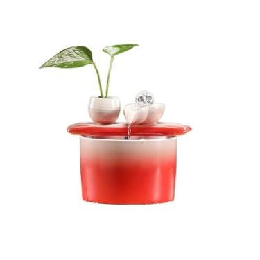 Imagem de Fonte de mesa interna fácil de instalar para meditação, relaxamento (vermelho)