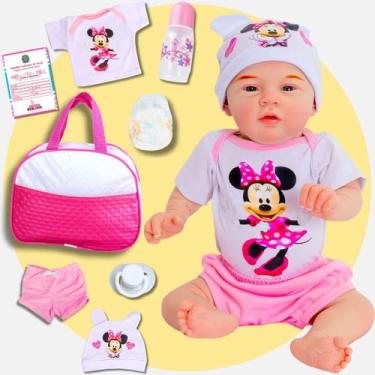 Imagem de Bebê Reborn Boneca Menina Mary Realista Minnie Original Corpinho Em Si