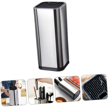Imagem de Cepo Inox para Facas Talher Cozinha Universal Suporte - Clink
