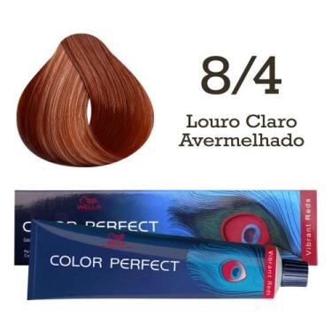 Imagem de Coloração 8/4 Louro Claro Avermelhado Color Perfect  Wella Professiona