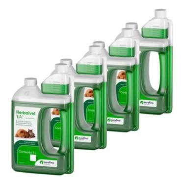 Imagem de 06 Un Herbalvet Desinfetante Higiene Ambientes 1 Litro Cães - ouro