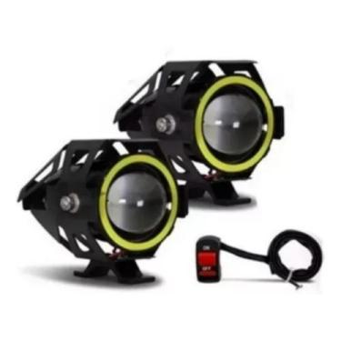 Imagem de Par Farol Milha Moto Angel Eye U7 Led Auxiliar 30w Neblina - Império