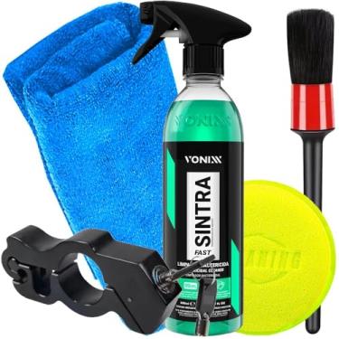 Imagem de Kit Sintra Fast 500ml Vonixx Trava Guidão Preta e Acessórios Karbox