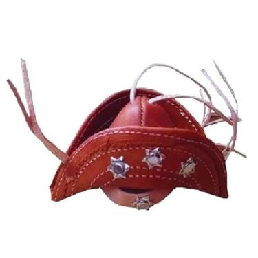 Imagem de Mini CHAPÉU CANGACEIRO Couro Semirrígido 12cm  Natural  Pendute no Esp