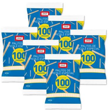 Imagem de Palito de sorvete picolé em madeira com ponta redonda, escolha a quant