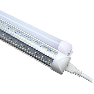 Imagem de Lâmpada De Tubo Led Em Forma De V T8 220v 110v 570mm 2ft 20w 2000lm Lâmpada De Tubo Led Integrada 2835 Smd Led Fluorescente Tampa Leitosa Branca Quente, Transparent Cover Warm White