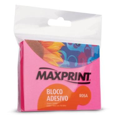 Imagem de Bloco adesivo 76x102 100 fls rosa Maxprint