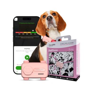 Imagem de PetPhone O rastreador de animais de estimação suporta chamadas bidirecionais e alertas de saúde de IA, rastreador GPS GlocalMe para cães e gatos, rastreamento em tempo real e cerca virtual, 6