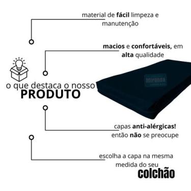 Imagem de Capa p/ Colchão Casal Hospitalar Impermeável Cores E Medidas - Miranda