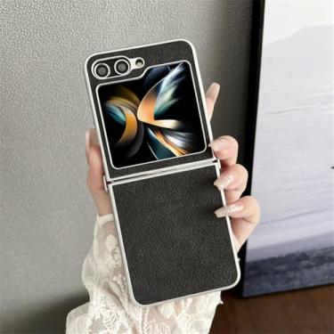 Imagem de Capa de telefone padrão para samsung z flip5 galaxy z flip4 flip3 zflip 5 z flip 3 4 anel capa macia de silicone, sem anel preto, para galaxy zflip 3