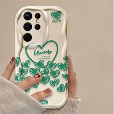 Imagem de Capa de telefone onda cardíaca para samsung galaxy s24 ultra s23 s22 plus s21 s20 fe a25 a55 a35 capa de silicone macio claro, 2, para s22 ultra