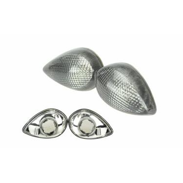 Imagem de TOPZONE 2 peças compatíveis com XSR700; XSR900; YZF-R3; MT01, XJ6F FZ6R Diversion F; Lente de lâmpada de seta de pisca-pisca de motocicleta (moke)