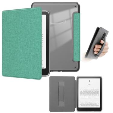 Imagem de Yzlvigrous Capa para Kindle Paperwhite Signature Edition 12ª Geração 2024 (SA569P), Capa de 7 Polegadas com Sistema de Hibernação/Fechamento Magnético, Parte Traseira Transparente