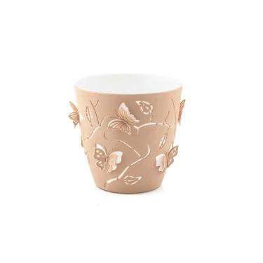 Imagem de Cachepot Plantas E Flores Borboleta 3d 0,7 Litros Plasvale Marrom