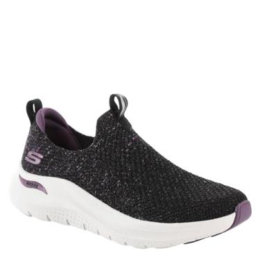 Imagem de Skechers Tênis feminino Sport Arch Fit 2.0-Sheer Shimmer, Preto, roxo, 38