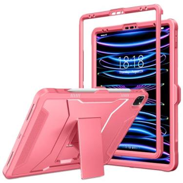 Imagem de DTTO Capa para iPad Pro 12,9 6ª/5ª/4ª/3ª geração 2022/2021/2020/2018 com suporte embutido, capa protetora robusta à prova de choque para iPad 12,9 polegadas, melancia