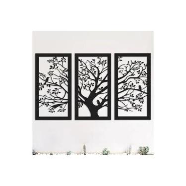 Imagem de Arte de parede, imagem de árvore da vida feita à mão em madeira MDF de