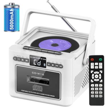 Imagem de Leitor de CD Boombox Jazmm com Bluetooth, alto-falantes HiFi de 10 W