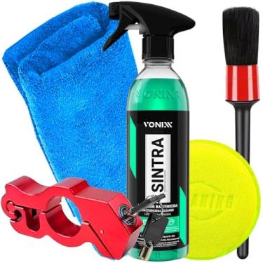 Imagem de Kit Vonixx Limpeza Automotiva Limpador Bactericida Sintra Trava De Segurança Guidão Motos Bikes Acessórios Karbox