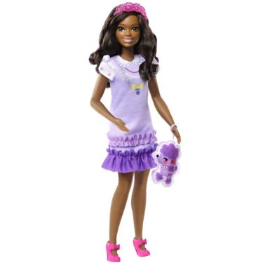 Imagem de Boneca Barbie My First Saia Listrada Vestidos & Pets Puddle - Mattel