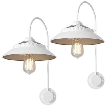 Imagem de Fashionoda Luzes solares de pescoço de ganso ao ar livre à prova d'água - Sensor de movimento rústico vintage luzes de varanda com lâmpadas LED de vidro transparente Edison e 4 painéis solares para