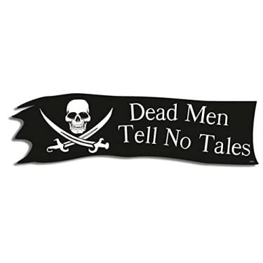 Imagem de Gear Tatz - Dead Men Tell No Tales, Pirates - Pacote com 5 - Adesivo de para-choque de 7,6 x 25,4 cm - Decalque de vinil feito profissionalmente nos EUA