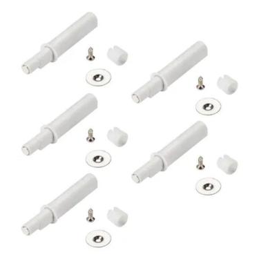 Imagem de 2X Kit 05 Fecho Toque Magnético De Embutir Branco Portas Gav