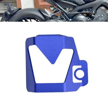 Imagem de Proteção da tampa do reservatório de fluido de freio traseiro da motocicleta competitiva com MT07 MT09 MT03 MT10 MT25 MT125 MT 07 09 10 25 FZ07 FZ09 Protetor de cilindro mestre de tanque de óleo (azul